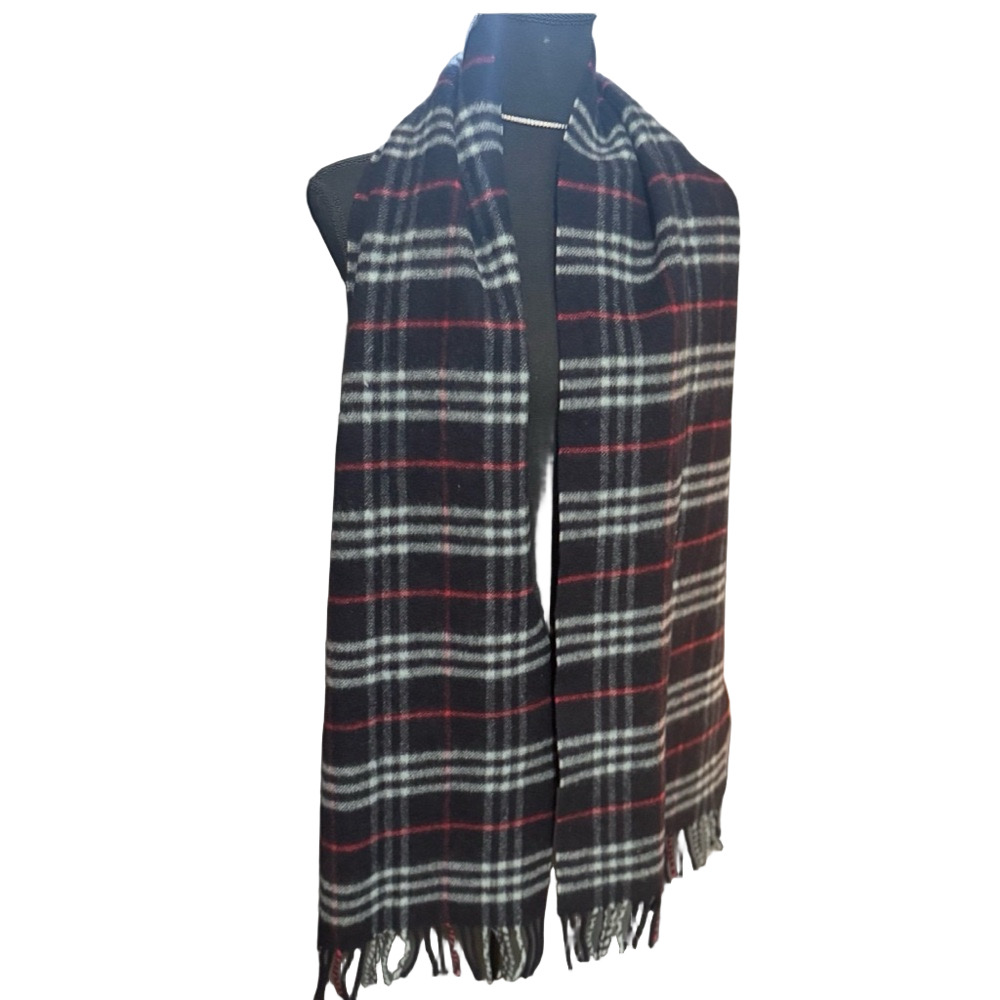 BUBERRYS vintage Scarf unisex navy blue